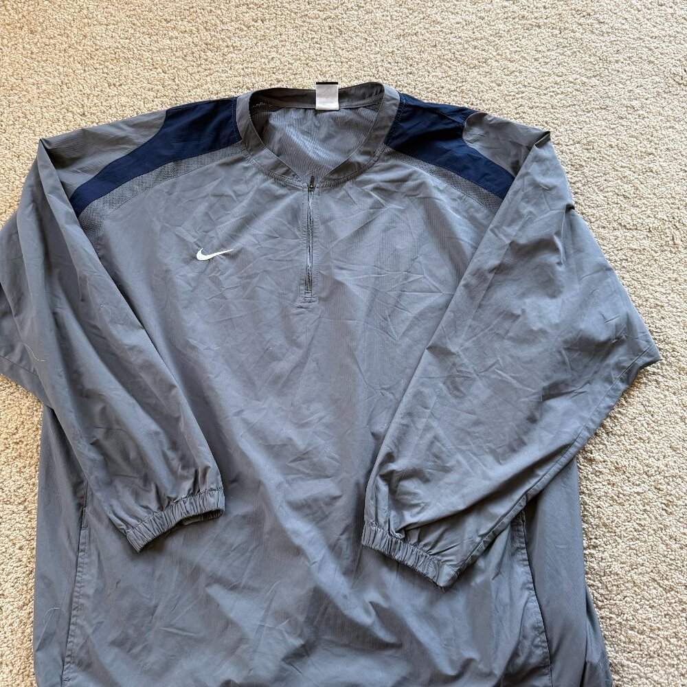 Mens NIKE Wind Breaker pull over jacket Quarter Zip XXL Storm-fit Rain Running